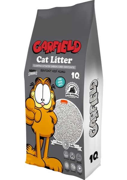 Garfıeld 10L Aktif Karbonlu Kedi Kumu