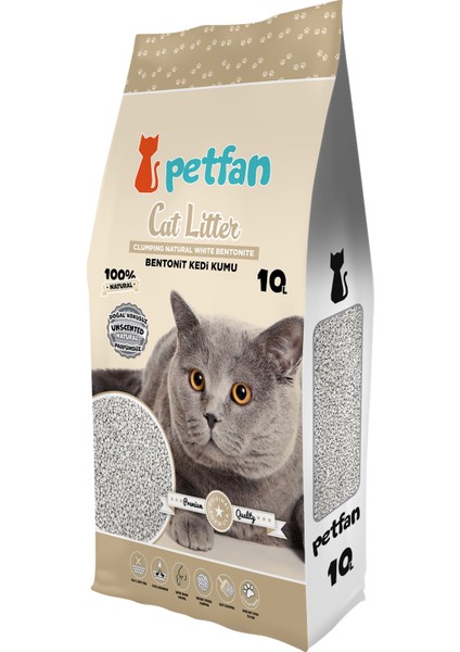 10L Naturel Doğal Kokusuz Kedi Kumu