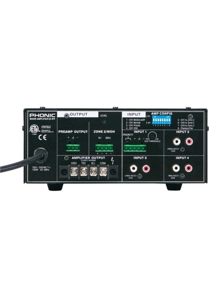 CA60 60W Anons Mixer Amplifier 70/100V Trafolu
