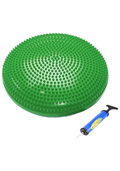 Pompalı Denge Yastığı Balance Disk Denge Pedi 33cm Yeşil
