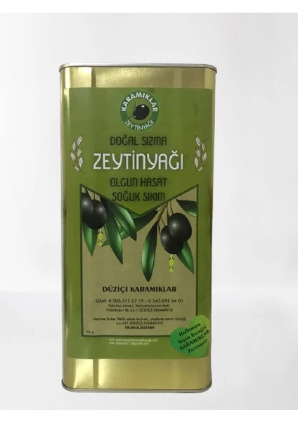 Karamıklar Zeytinyağı Doğal Sızma Zeytinyağı 5 lt