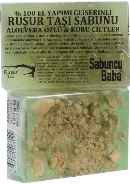Ruşur Taşlı Aloevera Özlü Sabun 1 Adet