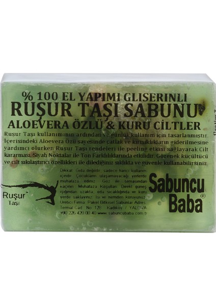 Ruşur Taşlı Aloevera Özlü Sabun 1 Adet modelleri