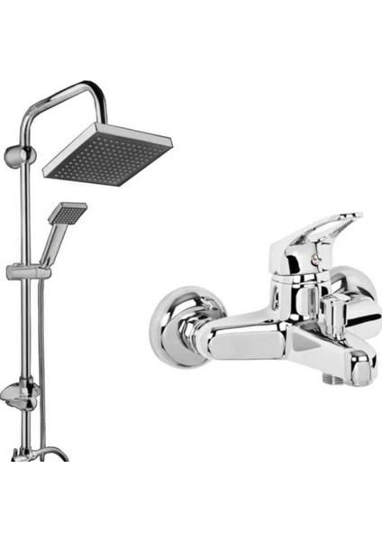 Set Mix Banyo Bataryası Robot Yağmurlama Tepe Duş Seti 2'li