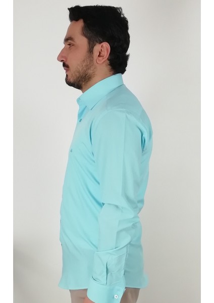 Slim Fit Turkuvaz Erkek Gömlek fiyatları