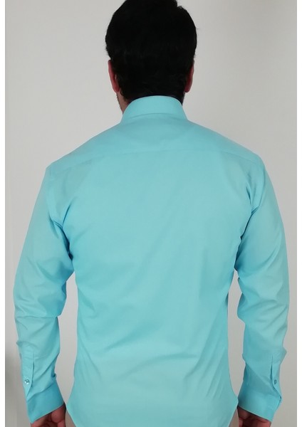 Slim Fit Turkuvaz Erkek Gömlek modelleri