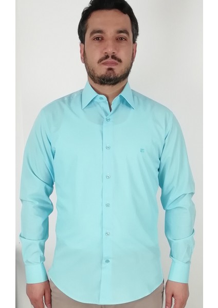 Slim Fit Turkuvaz Erkek Gömlek indirimleri