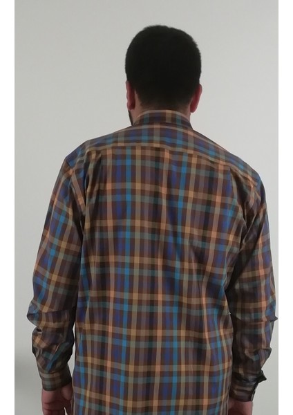 Regular Fit Ekose Likralı Erkek Gömlek