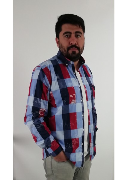 Regular Fit Ekose Desenli Erkek Gömlek