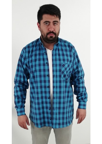 Regular Fit Pitikareli Likralı Erkek Gömlek