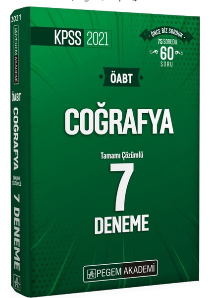 2021 KPSS ÖABT Coğrafya Tamamı Çözümlü 7 Deneme