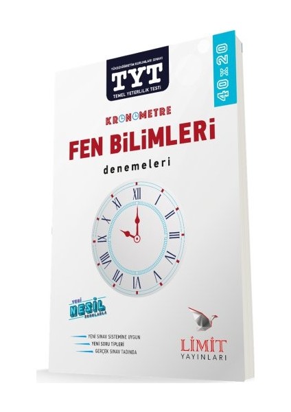 Limit Yayınları TYT Kronometre Fen Bilimleri Denemeleri 1. Oturum