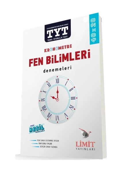 Limit Yayınları TYT Kronometre Fen Bilimleri Denemeleri 1. Oturum