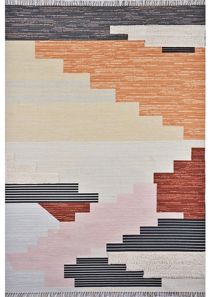 Rustik 4012 Pastel Tonlarda Boho Stil Kilim