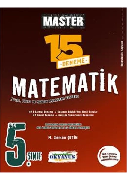 Okyanus Yayınları 5. Sınıf Master 15 Matematik Denemesi