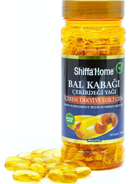 Aksu Vital Shiffa Home Bal Kabağı Çekirdeği Yağı 1000 Mg 100 Softjel