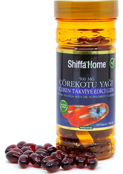 Shiffa Home Çörekotu Yağı 500 Mg 150 Softjel