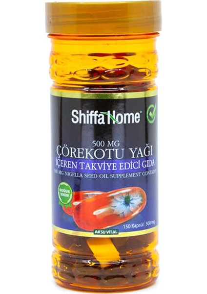 Shiffa Home Çörekotu Yağı 500 Mg 150 Softjel