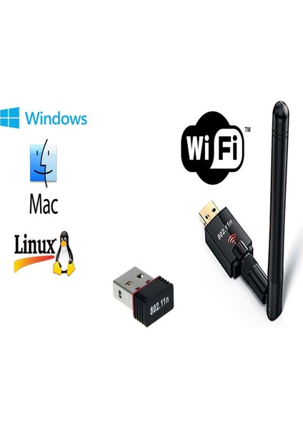 Kablosuz 600 Mbps USB 2.0 Mini Wifi Adaptörü indirimleri