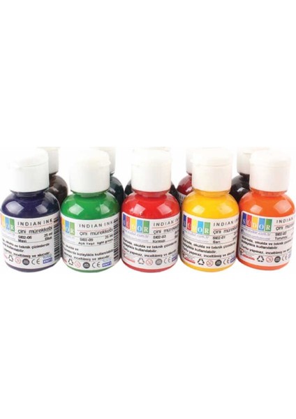 Çini Mürekkebi 10 Renk 25 ml
