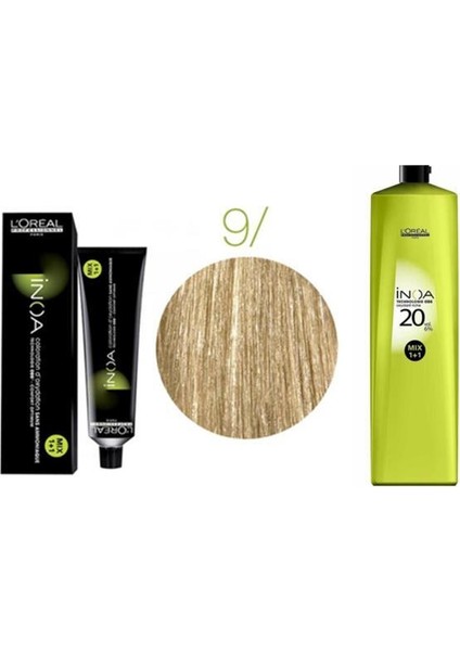 Loreal Professionnel Loreal Inoa No:9 Saç Boyası 60 Gr+Oksidan 20 Vol. %6 1000 ml