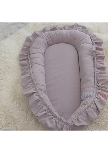 Gri Rengi Fırfırlı Elite Babynest