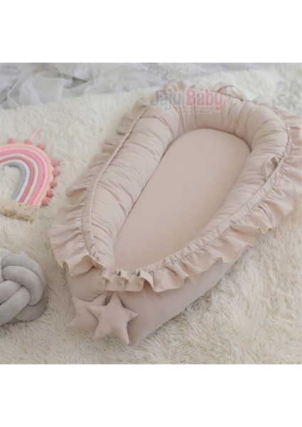 Açık Kahve Rengi Fırfırlı Elite Babynest