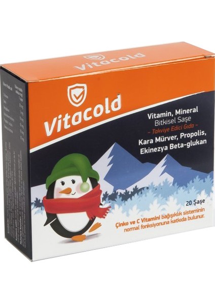 Bitkisel Vitamin C Çinko Karamürver ve Mineral 20 Saşe