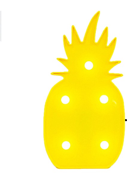 Coverzone Ananas Dekoratif Mini 25 cm Led Aydınlatma