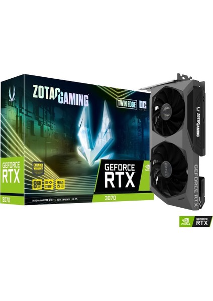 Gaming GeForce RTX3070 Twin Edge OC 8GB GDDR6 256Bit (DX12) Ekran Kartı ZT-A30700H-10P