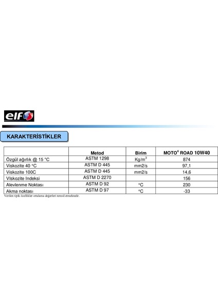 Moto 4 Road 4T 10w40 Motosiklet Yağı 1lt