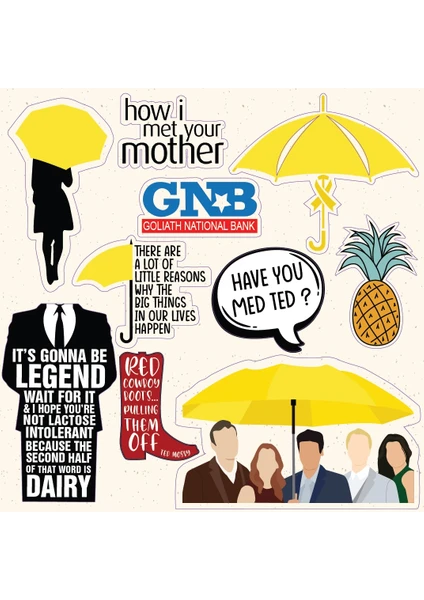 Paytak Moda How I Met Your Mother Tasarım A5 Stickers Çıkartma PYTKSTK027