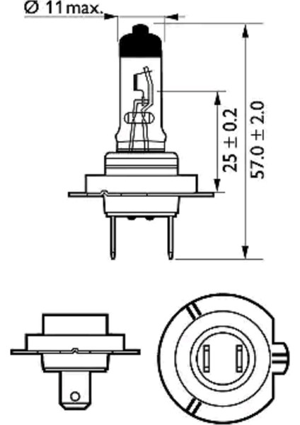 H7 55WATT Standart Ampul 12972 Proqc1 (Iki Adet)