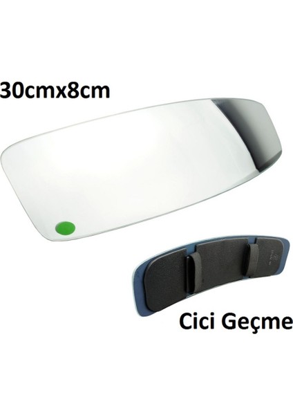 Cici Lastikli Geçme Ayna İç Dikiz Aynası Takgör Ayna 300 x 80 mm