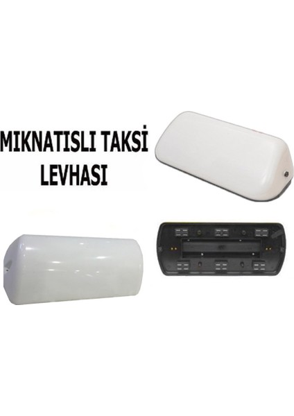 Taksi Levhası Işıklı Mıknatıslı Yazısız Beyaz