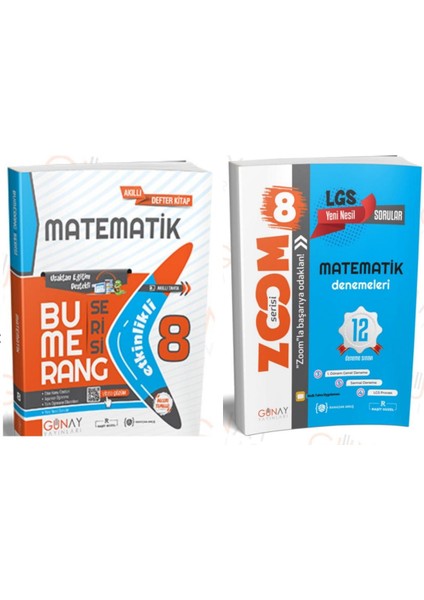 Gün&Ay Yayınları 8. Sınıf Bumerang Matematik Soru Bankası-Zoom Matematik Deneme