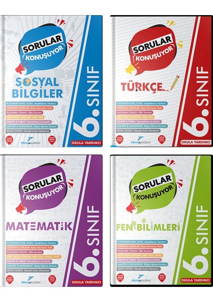 6. Sınıf Full Set Türkçe Matematik Fen Sosyal Soru Bankası