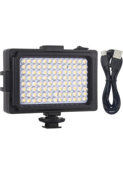 Video LED Işık 104LED Type-C ile Sürekli Çalışma Ekstra 2 Kızaklı