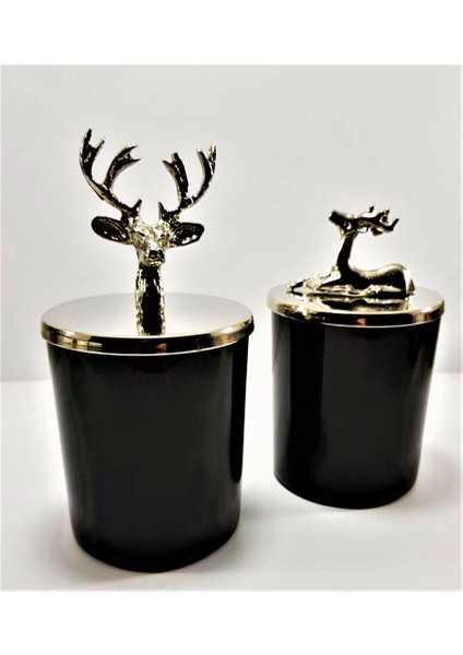 Yılbaşı Geyik Başlı Bardak Mumluk