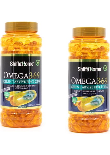 Omega 3-6-9 1000 mg 200 Kapsül x 2 Adet