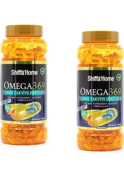 Shiffa Home Omega 3-6-9 1000 mg 200 Kapsül x 2 Adet