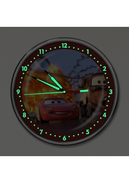 Dekor Loft Premium Gece Parlayan Şimşek Mcqueen Çocuk Odası Duvar Saati fiyatları