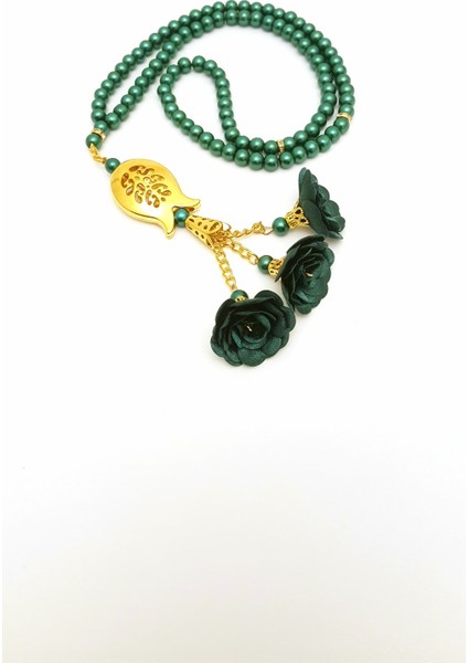 Inci Tesbih 99 Güllü Yeşil