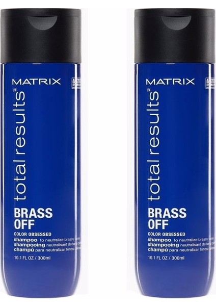 Total Results Brass Off Sarı-Kumral Saçlar Için Renk Koruyucu Mavi Şampuan 300 ml 2'li
