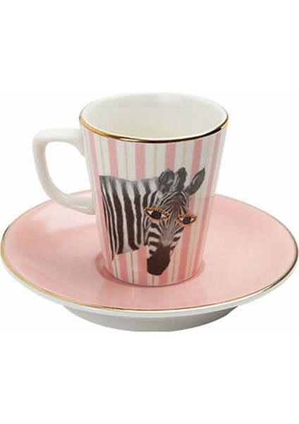 Wild Life Zebra Tabaklı Kahve Fincanı 75 cc.