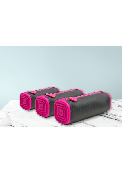 Prismo Kare Kalem Kutusu - Fosforlu Pembe