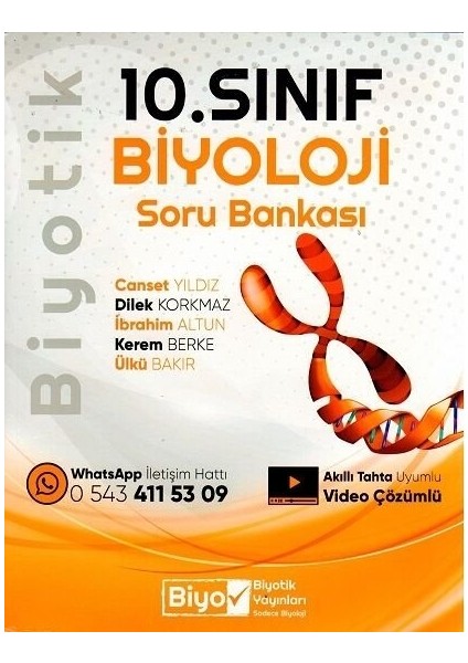 Biyotik Yayınları  10.Sınıf Biyoloji Soru Bankası