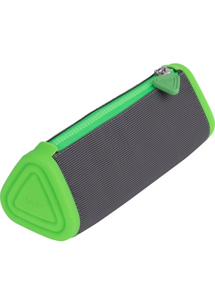 Prismo Üçgen Kalem Kutusu - Fosforlu Yeşil