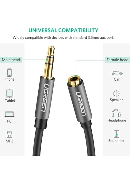 3.5mm Jack Ses Aux Uzatma Kablosu 1.5 Metre fiyatları