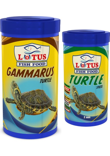 Gammarus 1000 ml + Turtle 250 ml Kaplumbağa ve Sürüngen Yemi